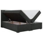 Łóżko kontynentalne LOPE 160x200 - H4 - ciemnoszary, struktura