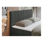 Łóżko kontynentalne LOPE 200x200 - H4 - ciemnoszary, struktura