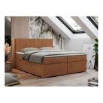 Łóżko kontynentalne LOPE 120x200 - H4 - pomarańczowy, struktura