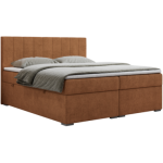 Łóżko kontynentalne LOPE 200x200 - H4 - pomarańczowy, struktura