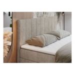 Łóżko kontynentalne LOPE 120x200 - H3 - beżowy, struktura