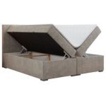 Łóżko kontynentalne LOPE 140x200 - H3 - beżowy, struktura