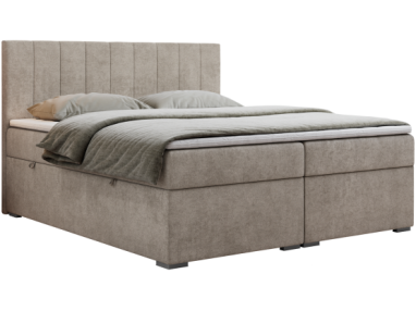 Łóżko kontynentalne LOPE 120x200 - H4 - beżowy, struktura