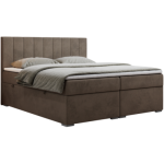 Łóżko kontynentalne LOPE 160x200 - H3 - brązowy, welwet