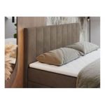 Łóżko kontynentalne LOPE 160x200 - H4 - brązowy, welwet