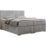 Łóżko kontynentalne LOPE 140x200 - H3 - jasnoszary, welwet