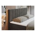 Łóżko kontynentalne LOPE 120x200 - H3 - ciemnoszary, welwet