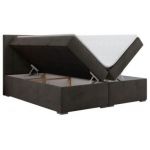 Łóżko kontynentalne LOPE 180x200 - H3 - ciemnoszary, welwet