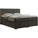 Łóżko kontynentalne LOPE 120x200 - H4 - ciemnoszary, welwet