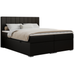 Łóżko kontynentalne ALLY 120x200 - H3 - czarny, ekoskóra