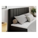 Łóżko kontynentalne ALLY 200x200 - H3 - czarny, ekoskóra