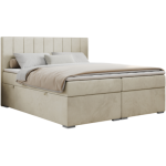 Łóżko kontynentalne ALLY 160x200 - H3 - beżowy, welwet