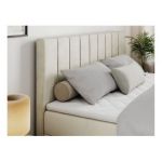 Łóżko kontynentalne ALLY 160x200 - H3 - beżowy, welwet