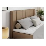 Łóżko kontynentalne ALLY 120x200 - H3 - brązowy, ekoskóra