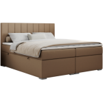 Łóżko kontynentalne ALLY 180x200 - H4 - brązowy, ekoskóra