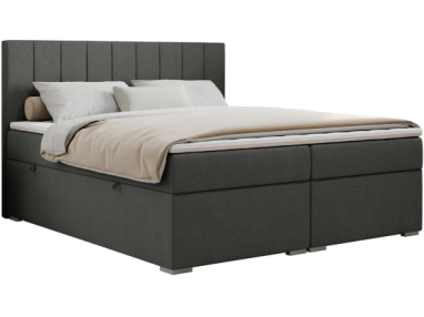 Łóżko kontynentalne ALLY 200x200 - H3 - ciemnoszary, struktura