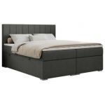 Łóżko kontynentalne ALLY 200x200 - H3 - ciemnoszary, struktura