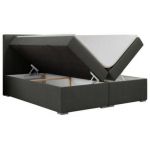 Łóżko kontynentalne ALLY 200x200 - H3 - ciemnoszary, struktura