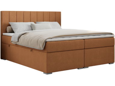 Łóżko kontynentalne ALLY 140x200 - H3 - pomarańczowy, struktura