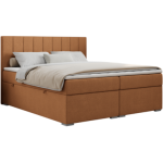 Łóżko kontynentalne ALLY 140x200 - H4 - pomarańczowy, struktura