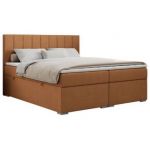 Łóżko kontynentalne ALLY 140x200 - H4 - pomarańczowy, struktura