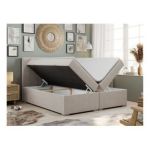 Łóżko kontynentalne ALLY 140x200 - H3 - beżowy, struktura