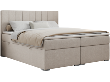 Łóżko kontynentalne ALLY 200x200 - H3 - beżowy, struktura