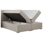 Łóżko kontynentalne ALLY 160x200 - H4 - beżowy, struktura