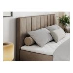 Łóżko kontynentalne ALLY 140x200 - H3 - brązowy, welwet