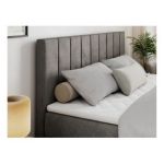 Łóżko kontynentalne ALLY 200x200 - H3 - ciemnoszary, welwet