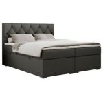 Łóżko kontynentalne ALDA 120x200 - H3 - ciemnoszary, ekoskóra