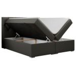 Łóżko kontynentalne ALDA 180x200 - H4 - ciemnoszary, ekoskóra