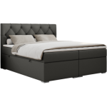 Łóżko kontynentalne ALDA 200x200 - H4 - ciemnoszary, ekoskóra