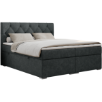 Łóżko kontynentalne ALDA 120x200 - H3 - ciemnoszary, struktura