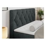 Łóżko kontynentalne ALDA 200x200 - H4 - ciemnoszary, struktura