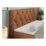 Łóżko kontynentalne ALDA 120x200 - H3 - pomarańczowy, struktura