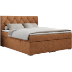 Łóżko kontynentalne ALDA 140x200 - H4 - pomarańczowy, struktura