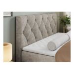 Łóżko kontynentalne ALDA 160x200 - H3 - beżowy, struktura