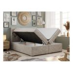 Łóżko kontynentalne ALDA 200x200 - H3 - beżowy, struktura