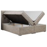 Łóżko kontynentalne ALDA 200x200 - H3 - beżowy, struktura