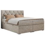 Łóżko kontynentalne ALDA 120x200 - H4 - beżowy, struktura