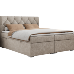 Łóżko kontynentalne ALDA 180x200 - H4 - beżowy, struktura