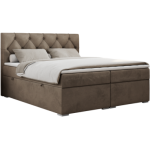 Łóżko kontynentalne ALDA 120x200 - H3 - brązowy, welwet