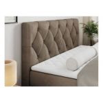 Łóżko kontynentalne ALDA 180x200 - H4 - brązowy, welwet