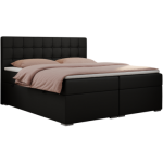 Łóżko kontynentalne CARMEN 120x200 - H3 - czarny, ekoskóra