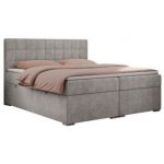 Łóżko kontynentalne CARMEN 200x200 - H3 - jasnoszary, struktura