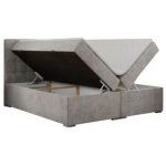 Łóżko kontynentalne CARMEN 120x200 - H4 - jasnoszary, struktura