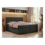 Łóżko kontynentalne CARMEN 140x200 - H3 - ciemnoszary, struktura