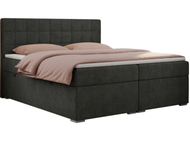 Łóżko kontynentalne CARMEN 140x200 - H3 - ciemnoszary, struktura