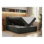 Łóżko kontynentalne CARMEN 160x200 - H4 - ciemnoszary, struktura